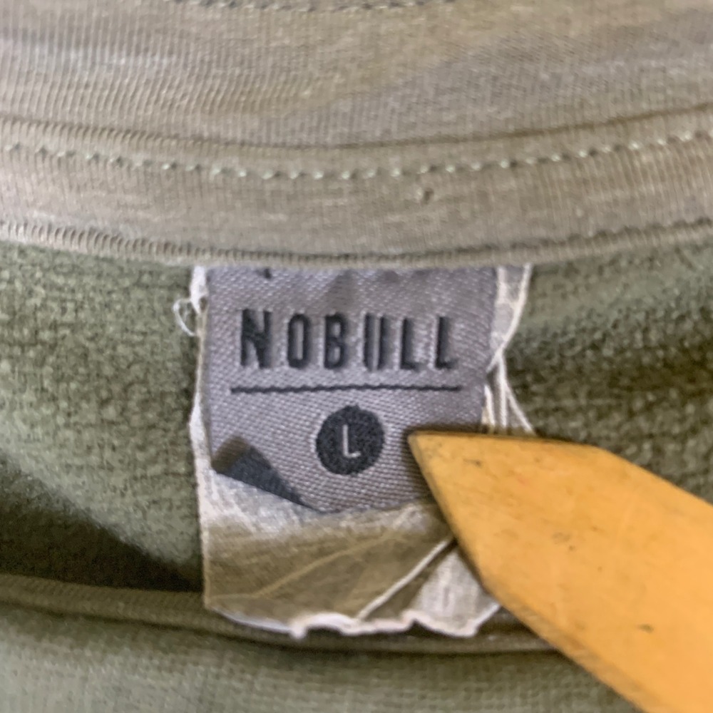 NOBULL Training Sweatshirt Mens L Olive Green Logo Long Sleeve Pullover - Picture 3 of 8